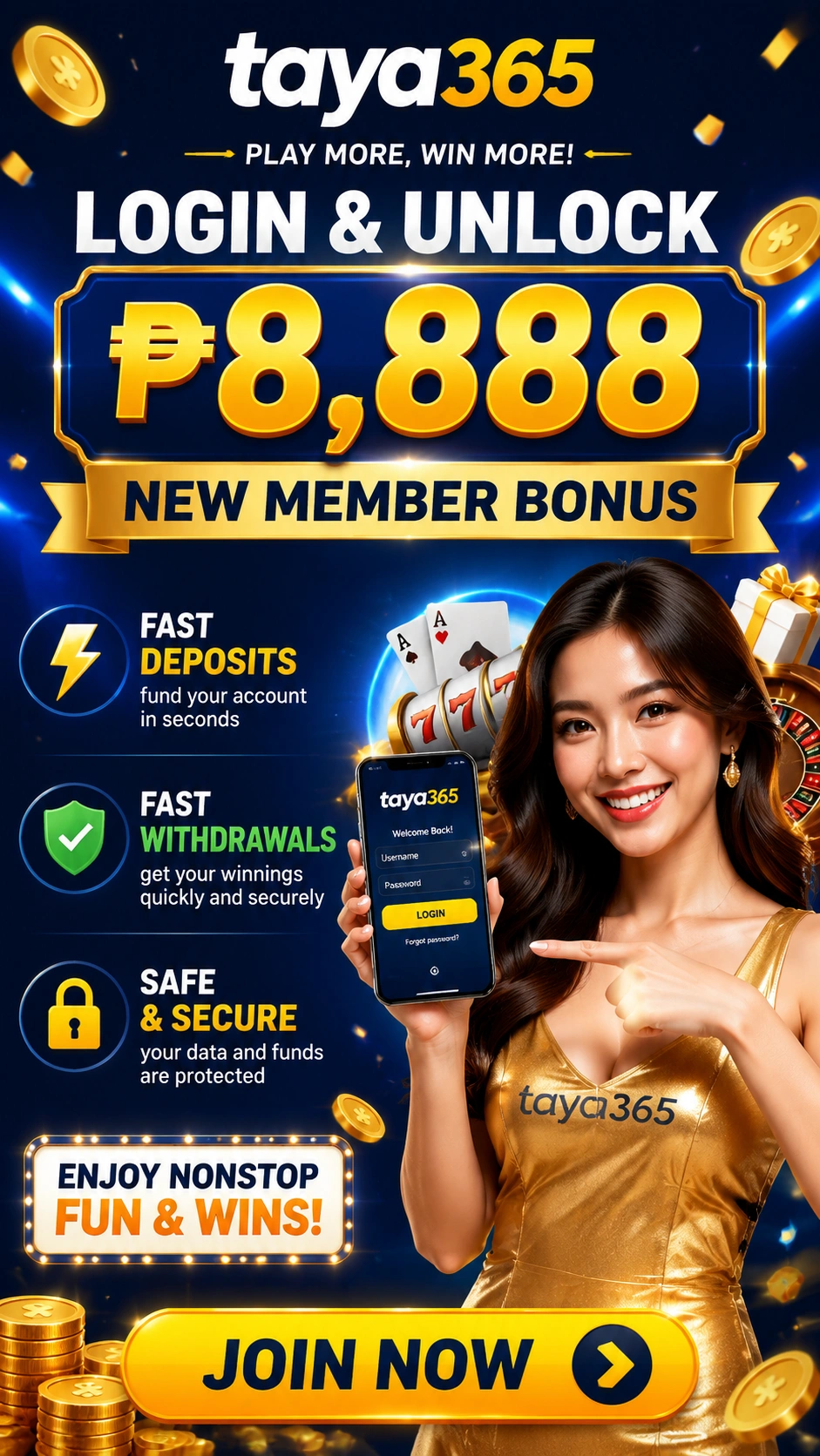 Taya365 payment methods visual