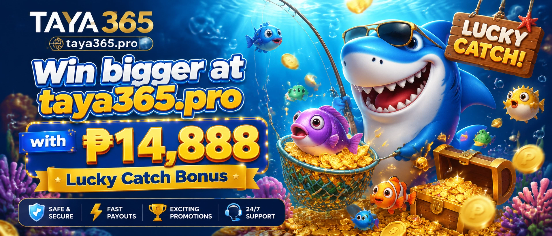 Fishing games bonus promotion at taya365.love