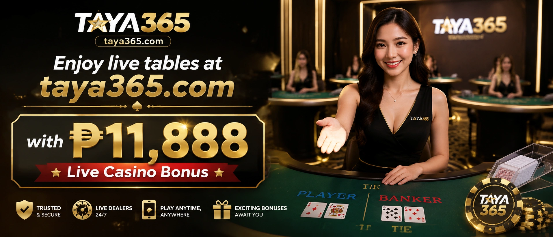 Live casino dealer table atmosphere for Filipino players